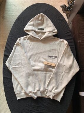 Fear of God ESSENTIALS Light Gray Hoodie with dust bag